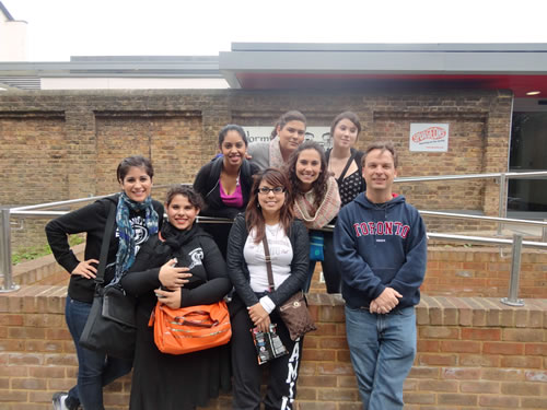 Forensic Psychology Study Abroad: Outside Wormwood Scrubs prison.  The two gentlemen who attended the class were camera shy and are not in any of the photos I have yet.