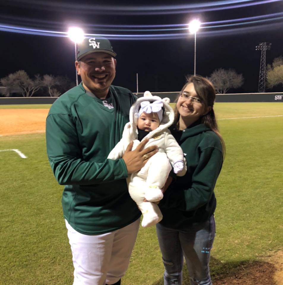 Left, Jonathan Loa, pictured with wife Kristel Loa (TAMIU ‘18) and daughter Katelynn.