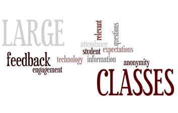 Word cloud for large classes